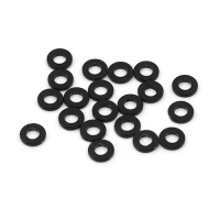 Yeah Racing - Aluminum M3 Flat Washer 0.25mm 20pcs Black (YR-YA-0391BK)