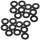 Yeah Racing - Aluminum M3 Flat Washer 0.5mm 20pcs Black (YR-YA-0392BK)