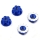 Yeah Racing - 4mm Aluminium Wheel Flange Lock Nut 4pcs For RC Car Dark Blue (YR-YA-0448DB)