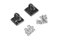 Yeah Racing - 1/10 RC Rock Crawler Accessories Heavy Duty Four Bolt Lunette Ring Tow Hook Black (YR-YA-0462BK)