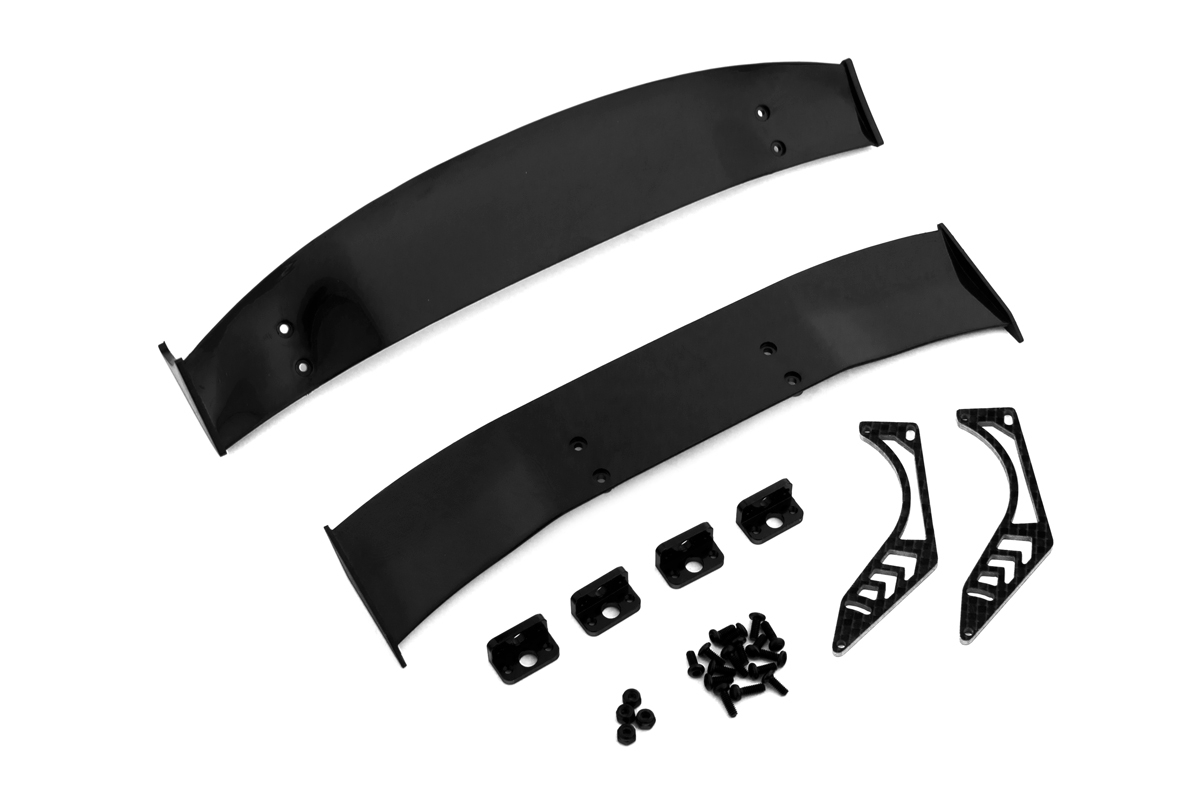 Yeah Racing - Carbon Graphite Spoiler Wing Mount w/ Plastic Rear Wings ...