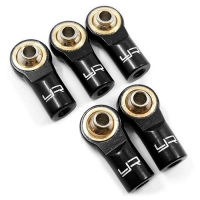 Yeah Racing - Aluminum M3 Rod Ends (5pcs) Black (YR-YA-0550BK)