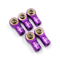Yeah Racing - Aluminum M3 Rod Ends (5pcs) Purple (YR-YA-0550PP)