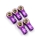 Yeah Racing - Aluminum M3 Rod Ends (5pcs) Purple (YR-YA-0550PP)