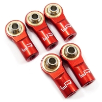 Yeah Racing - Aluminum M3 Rod Ends (5pcs) Red (YR-YA-0550RD)