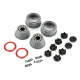 Pro-Line Racing - 1/10 Raid Bead-Loc F/R 2.2/3.0 12 &amp; 14mm SC Wheels (2) Red/Gray (PRO281105)