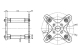 AXI - Vorderes + Hinteres Kreuz f&uuml;r AXI 41xx V1/V2 (HO41) (3EL10720)