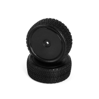 LC Racing - Reifen/Felgen All Terrain Buggy vorne montiert 12mm schwarz (LC6252)