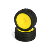 LC Racing - Reifen/Felgen All Terrain Buggy hinten montiert 12mm gelb 2 (LC6251)