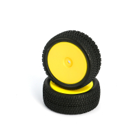 LC Racing - Reifen/Felgen All Terrain Buggy vorne montiert 12mm gelb 2 S (LC6250)