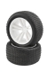 Himoto - White Truggy Tires and Rims (31613W+31503) 2pcs...