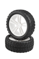 Himoto - White Short Course Front Tires and Rims (31211W+31) (HM31406W)