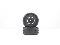 Himoto - Truggy Black Rear Tires&Rims 2P (HM21309B)