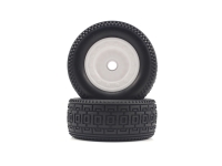 Himoto - Short Course White Front Tires&Rims 2P (HM21208W)