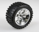 Himoto - Complete truck wheel chrome (2pcs) (HM08010V)