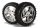 Himoto - Front Wheel Complete- Buggy 1:10, 2pcs (Chrome) (HM06010V)