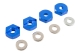 Himoto - 122042 blue aluminium six angels wheel rim lock...