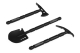 Kavan - 1/10 RC Crawler Showel and Pickaxe 3pcs set...