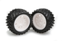 Himoto - White Rim & Tire Complete (86015w+86016) (2pcs) (HM86017W)