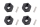 Hobbytech - Xmid Wheels hex + pin (x4) (IM-MID-021)