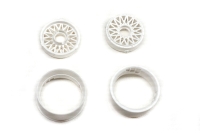 BM Racing - 026-1 Offset Changeable Rims (22mm) white (BMRX026-3W)