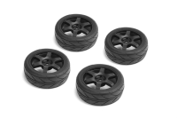 CARTEN TC Intermediate Rädersatz 6-Speichen ET-0mm schwarz, 4 Stück (NHA487)