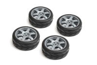 CARTEN TC Intermediate Rädersatz 6-Speichen ET-0mm silber, 4 Stück (NHA488)