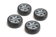 CARTEN TC Slick Rädersatz 6-Speichen ET-0mm silber,...