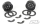 ProLine - Denali 1.9" Black/Black Bead-Loc 8 Spoke Front or Rear Wheels for Rock Crawlers (PL2747-15)