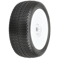 ProLine - Buck Shot S3 Front/Rear Buggy Tires Mounted 17mm White (2) (PL9062-233)