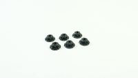 SWORKz T-7075 M4 Lightened Low Profile Large-contact with Serrated Wheel Nuts (BK)(6pc) (SW334047BK)
