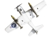 Seagull - Skyraider Warbird 1,6m (Electric Retracts) Bee (SEA230B)