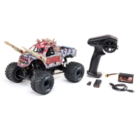Losi - 1/18 Mini LMT Zombie 2S 4X4 RTR Brushed Monster Truck (Battery & Charger Included) Red (LOS01026T4)