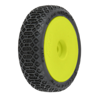 Pro-Line Racing - 1/24 Electron 2.0 Buggy F/R Tires Mounted 7mm Yellow (4): Micro-B (PRO1031412)
