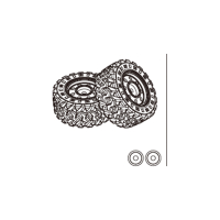 MJX - 14301 Gummireifen (2 Stück) (MX-14300F)