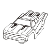 MJX - Karosserie schwarz (Modell 14207) (MX-P14017B)