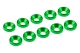 Ultimate Racing - 3mm Alu Washers Green, 10 Pcs....