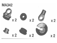 Amewi - MA342 Kunststoff-DÃ¤mpferteile AM10SC (009-MA342)