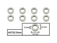 Amewi - 4x7x2.5mm Ball bearings Apache/Surpass Wild (011-W04007)