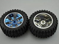 Amewi - 10110PRO-W2 Komplettrad mit Chrom-Felgen, 2 StÃ¼ck (004-10110PRO-W2)