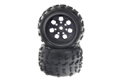 Amewi - Monstertruck KomplettrÃ¤der 1:8 schwarze Felge, 2 StÃ¼ck (004-123M)