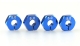 Amewi - Radmitnehmer Aluminium, 12mm Blau, Schraubbar, 4...