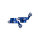 Robitronic - Radträger blau li/re Aluminium (2 Stk.) (XR-FG8062BU)