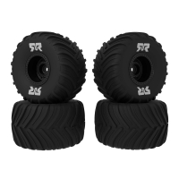 Arrma - dBoots Chevron Mounted Tire Set Glued Black (2 Pairs): GROM (ARA-3115)