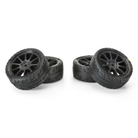 Pro-Line Racing - 1/14 Vector Tire MTD 12mm Black Mach-10 Wheel (4): ARRMA TYPHON GROM (PRO1032010)