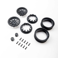 Axial - 1.9 Raceline Daytona Beadlock Wheels Black (2) (AXI-3872)