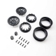 Axial - 1.9 Raceline Daytona Beadlock Wheels Black (2)...