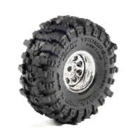 Pro-Line Racing - 1/30 Baja Pro X Front/Rear Mounted Chrome Beast Tires (4): Axial SCX30 (PRO1025110)