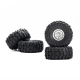 Pro-Line Racing - 1/30 Baja Pro X Front/Rear Mounted Chrome Beast Tires (4): Axial SCX30 (PRO1025110)