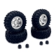 Absima 1.2inch Mudder Tire Set (60mm), Silver (4)...